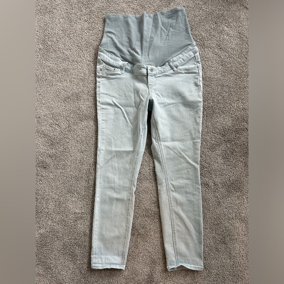H&M Mama Ankle Light Blue Jeans | Sz M - Picture 4 of 7